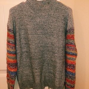 turtleneck multicolored sweater